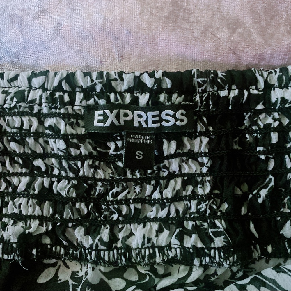 Express Raw Edge Ruffle Button Down Cami - Picture 3 of 6